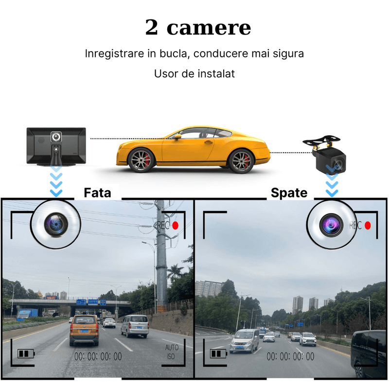 Auto si Moto - Electronice auto - Navigatii GPS - Navigatie auto multimedia MaGeCa®, Apple CarPlay/Android Auto, Display tactil 9 inch, Universala, Camera marsarier - Infinity.ro