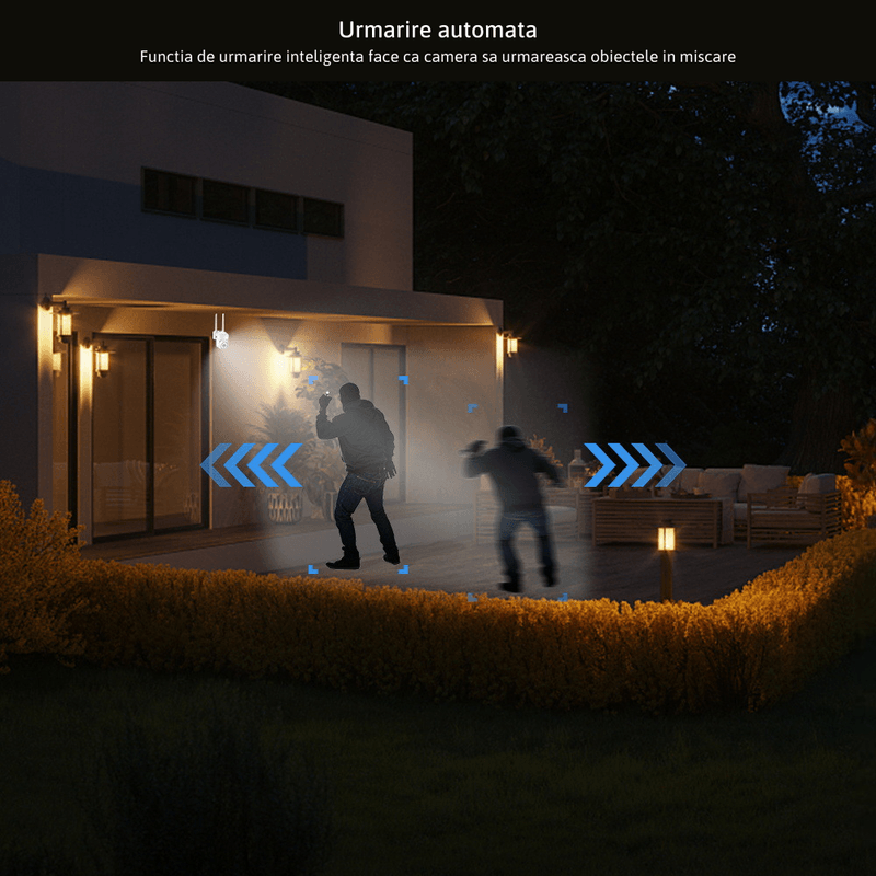 Casa si Gradina - Electrice - Smart Home - Camere de supraveghere - Camera de supraveghere WIFI MaGeCa®, vedere nocturna, rotire, stocare card/cloud, utilizare interior si exterior, Alb - Infinity.ro