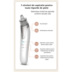 Ingrijire personala si Cosmetice - Aparate & accesorii ingrijire personala - Aparate cosmetice - Aparate intretinere si ingrijire corporala - Dispozitiv pentru indepartat puncte negre MaGeCa®, cu vacuum, 3 trepte de absorbtie, 3 capete interschimbabile - Infinity.ro