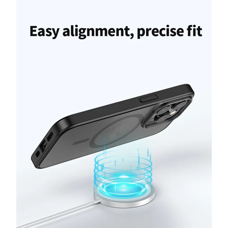 Laptop, Telefoane si Tablete - Telefoane mobile si accesorii - Accesorii Telefoane - Huse telefoane - Husa de Protectie, Compatibila Apple Iphone 14 Pro Max, 15 Pro Max, MagSafe, Antisoc, Senzatie de Piele, Transparenta - Infinity.ro