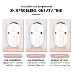 Ingrijire personala si Cosmetice - Aparate & accesorii ingrijire personala - Aparate cosmetice - Aparate intretinere si ingrijire corporala - Masca faciala cu lumina LED, MaGeCa®, 3 culori, Intretinerea tenului, Eliminarea ridurilor, Intinerirea pielii, Alb - Infinity.ro