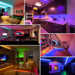 Casa si Gradina - Corpuri si surse de iluminat - Benzi LED - Kit banda LED MaGeCa® 5050 RGB, 10m, Control APP/Bluetooth/Telecomanda, Schimbare Culori Pe Ritmul Muzicii - Infinity.ro