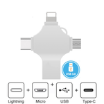 PC, gaming si accesorii - Periferice PC - Memorii USB - Stick de memorie metalic MaGeCa® 64 GB, Multi port 4 in 1, USB 3.0/ USB Type-C/ Lightning/ Micro-USB - Infinity.ro