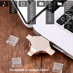 PC, gaming si accesorii - Periferice PC - Memorii USB - Stick de memorie metalic MaGeCa® 64 GB, Multi port 4 in 1, USB 3.0/ USB Type-C/ Lightning/ Micro-USB - Infinity.ro