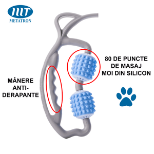 Aparat pentru masaj muscular de relaxare, cu role moi din silicon, pentru brate, gat, solduri, picioare