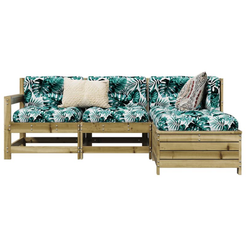 Casa si Gradina - Gradina si terasa - Mobilier exterior - Seturi mobila gradina - Set canapele de gradina, 4 piese, lemn de pin tratat - Infinity.ro