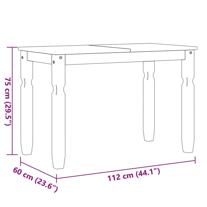 Casa si Gradina - Mobilier - Mese si birouri - Mese bucatarie si dining - Masa de sufragerie "Corona", 112x60x75 cm, lemn masiv de pin - Infinity.ro