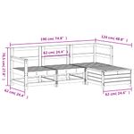 Casa si Gradina - Gradina si terasa - Mobilier exterior - Seturi mobila gradina - Set canapele de gradina, 4 piese, lemn de pin tratat - Infinity.ro