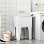 Casa si Gradina - Sanitare - Chiuveta bucatarie si accesorii - Chiuvete bucatarie - Cuva de spalatorie, alb, 59x41x75 cm, rasina - Infinity.ro