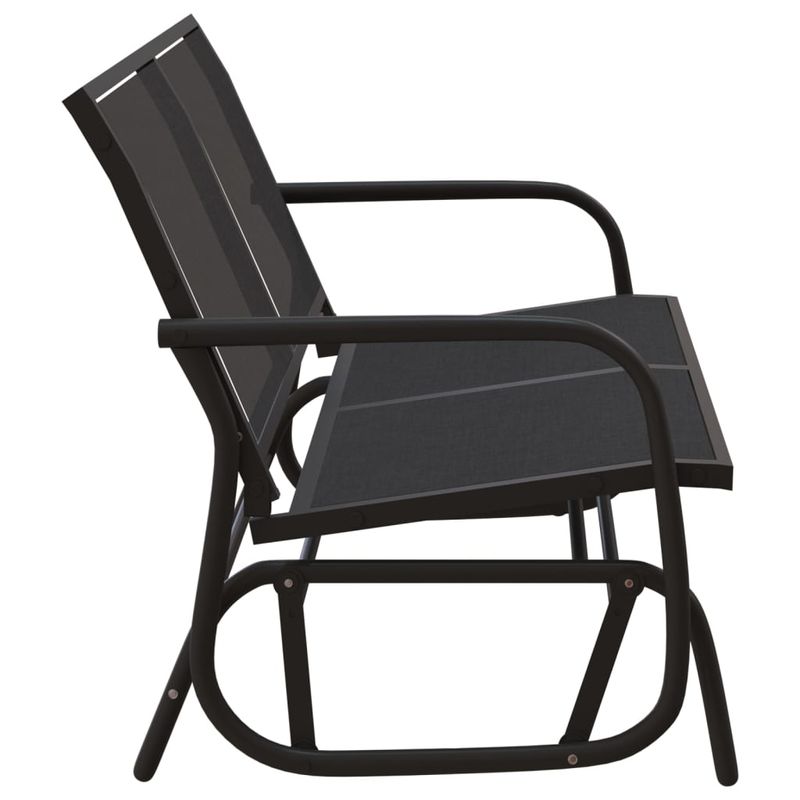 Casa si Gradina - Gradina si terasa - Balansoare si hamace - Balansoare - Leagan banca gradina, negru, 120,5x76x86,5cm, textilena si otel - Infinity.ro