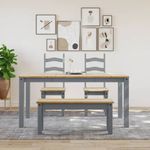 Casa si Gradina - Mobilier - Mese si birouri - Mese bucatarie si dining - Masa de sufragerie „Panama”, gri, 160x80x75 cm, lemn masiv pin - Infinity.ro