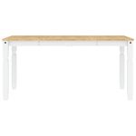 Casa si Gradina - Mobilier - Mese si birouri - Mese bucatarie si dining - Masa de sufragerie "Corona", alb 160x80x75 cm lemn masiv de pin - Infinity.ro