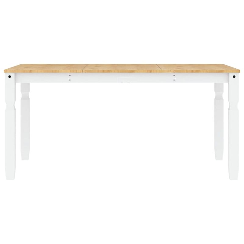 Casa si Gradina - Mobilier - Mese si birouri - Mese bucatarie si dining - Masa de sufragerie "Corona", alb 160x80x75 cm lemn masiv de pin - Infinity.ro