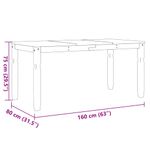 Casa si Gradina - Mobilier - Mese si birouri - Mese bucatarie si dining - Masa de sufragerie "Corona", alb 160x80x75 cm lemn masiv de pin - Infinity.ro