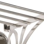 Casa si Gradina - Mobilier - Organizare si depozitare - Cuiere - Suport bagaj cu umerase/oglinda, montat pe perete, aluminiu - Infinity.ro