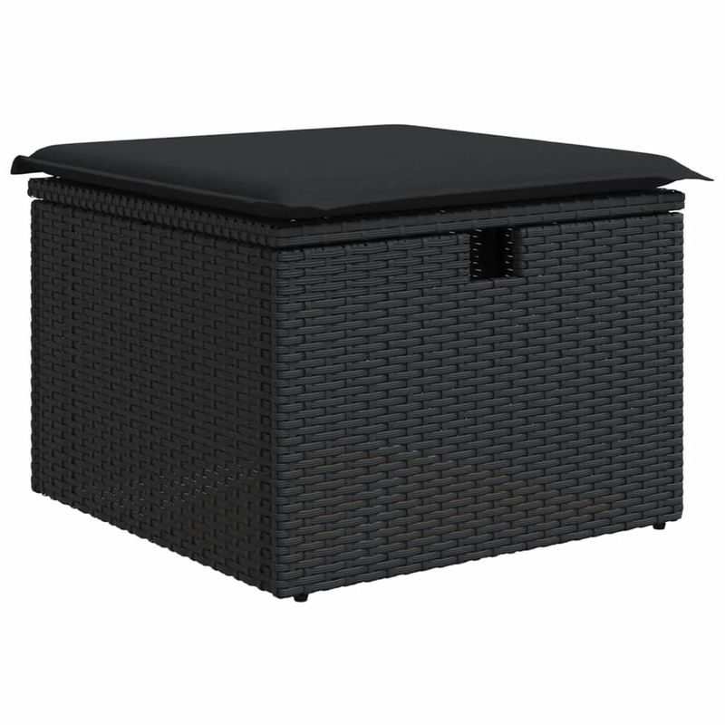 Casa si Gradina - Gradina si terasa - Mobilier exterior - Seturi mobila gradina - Set mobilier de gradina cu perne, 6 piese, negru, poliratan - Infinity.ro