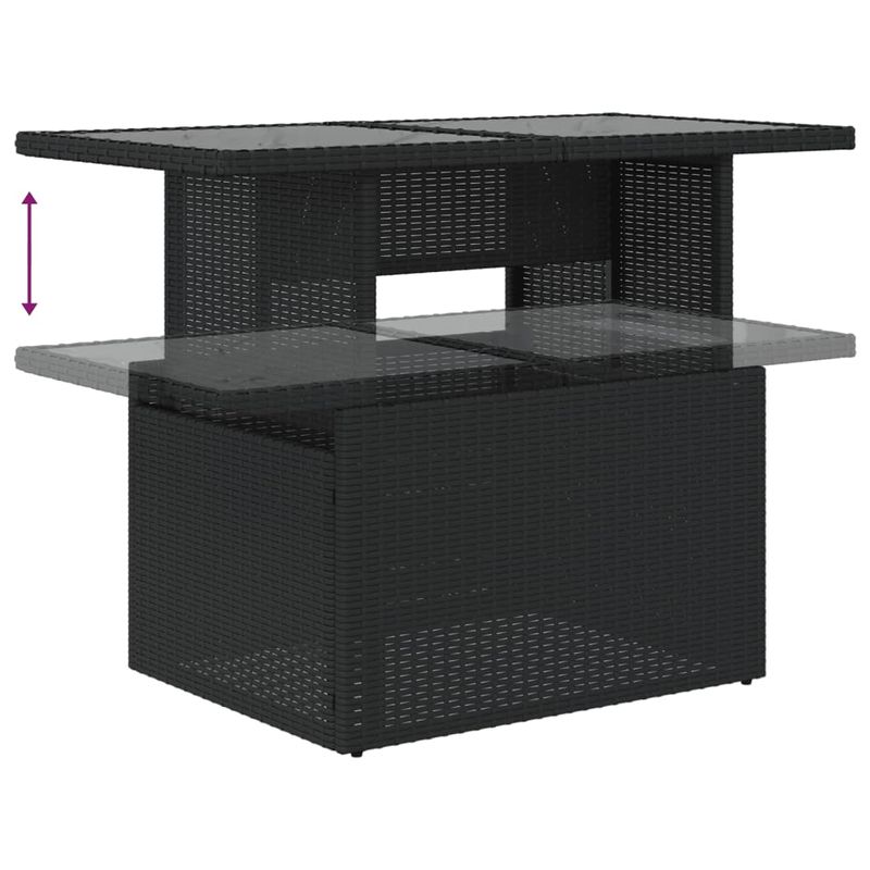 Casa si Gradina - Gradina si terasa - Mobilier exterior - Seturi mobila gradina - Set mobilier de gradina cu perne, 6 piese, negru, poliratan - Infinity.ro