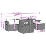 Casa si Gradina - Gradina si terasa - Mobilier exterior - Seturi mobila gradina - Set mobilier de gradina cu perne, 6 piese, negru, poliratan - Infinity.ro