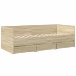 Casa si Gradina - Mobilier - Paturi si accesorii - Paturi - Cadru pat cu sertare, stejar sonoma, 90x190 cm, lemn prelucrat - Infinity.ro