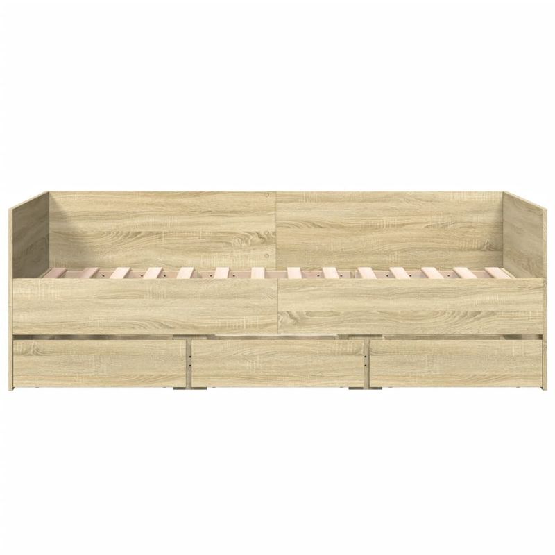 Casa si Gradina - Mobilier - Paturi si accesorii - Paturi - Cadru pat cu sertare, stejar sonoma, 90x190 cm, lemn prelucrat - Infinity.ro