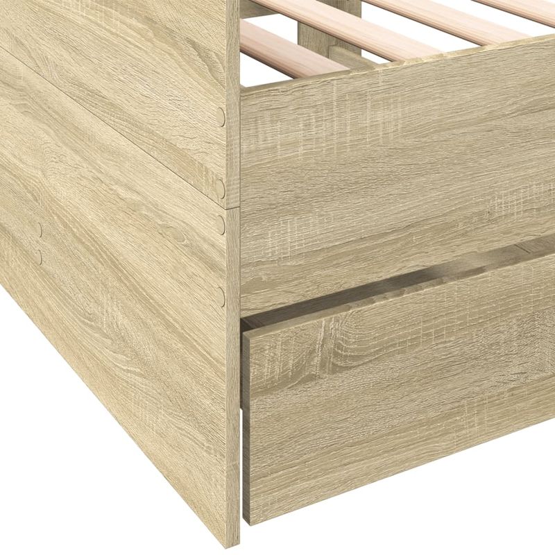 Casa si Gradina - Mobilier - Paturi si accesorii - Paturi - Cadru pat cu sertare, stejar sonoma, 90x190 cm, lemn prelucrat - Infinity.ro