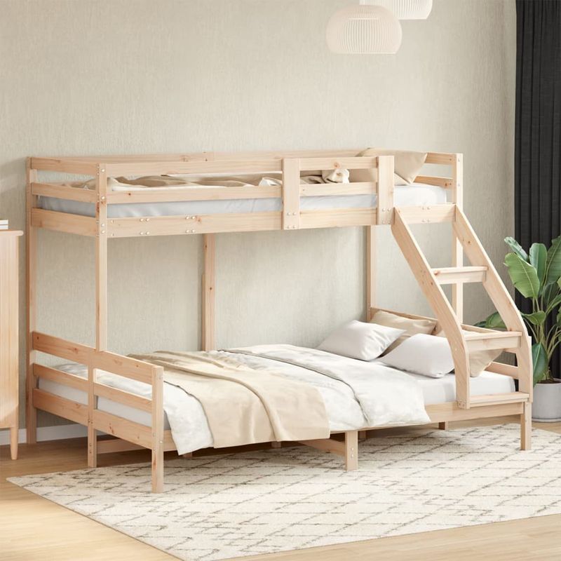 Casa si Gradina - Mobilier - Paturi si accesorii - Paturi - Pat supraetajat, 80x200/140x200 cm, lemn masiv de pin - Infinity.ro