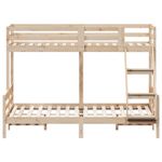 Casa si Gradina - Mobilier - Paturi si accesorii - Paturi - Pat supraetajat, 80x200/140x200 cm, lemn masiv de pin - Infinity.ro
