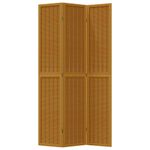 Casa si Gradina - Decoratiuni - Pereti despartitori si paravane - Paravan de camera cu 3 panouri, maro, lemn masiv paulownia - Infinity.ro