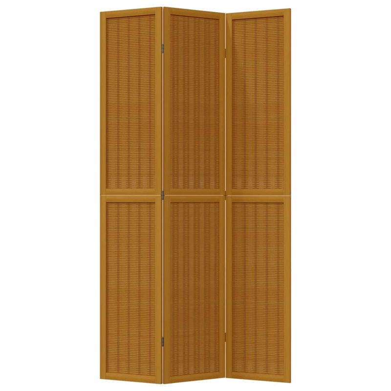 Casa si Gradina - Decoratiuni - Pereti despartitori si paravane - Paravan de camera cu 3 panouri, maro, lemn masiv paulownia - Infinity.ro