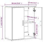 Casa si Gradina - Mobilier - Comode si corpuri - Comode - Dulap, stejar fumuriu, 60x31x70 cm, lemn prelucrat - Infinity.ro
