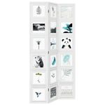 Casa si Gradina - Decoratiuni - Pereti despartitori si paravane - Paravan camera 3 panouri, alb, lemn masiv paulownia - Infinity.ro