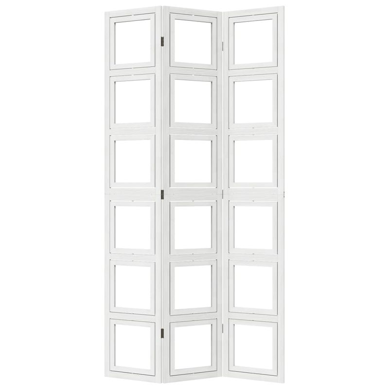 Casa si Gradina - Decoratiuni - Pereti despartitori si paravane - Paravan camera 3 panouri, alb, lemn masiv paulownia - Infinity.ro