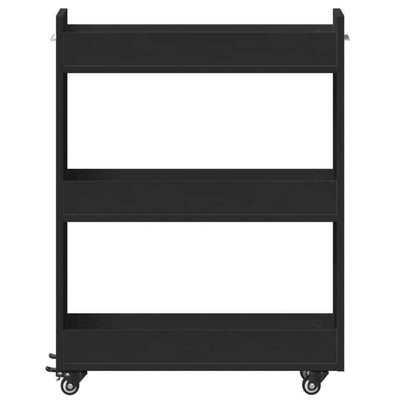 Casa si Gradina - Mobilier - Dulapuri si sifoniere - Dulapuri - Dulap cu roti, negru, 60x22x79 cm, lemn prelucrat - Infinity.ro