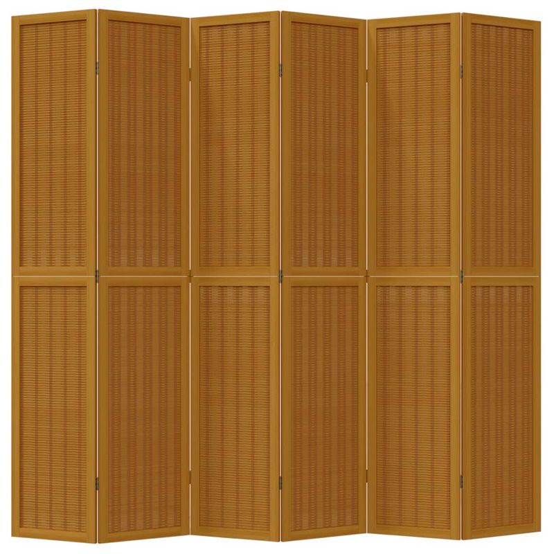 Casa si Gradina - Decoratiuni - Pereti despartitori si paravane - Paravan de camera cu 6 panouri, maro, lemn masiv paulownia - Infinity.ro