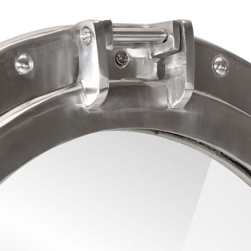 Casa si Gradina - Decoratiuni - Oglinzi - Oglinda hublou de perete diametru 30 cm aluminiu și sticla, argintiu - Infinity.ro