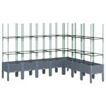 Casa si Gradina - Gradinarit si plante - Plante si ghivece - Ghivece si suporturi - Jardiniera de gradina cu spalier, gri, 200x160x142,5 cm, PP - Infinity.ro