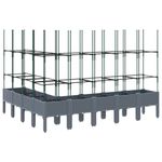 Casa si Gradina - Gradinarit si plante - Plante si ghivece - Ghivece si suporturi - Jardiniera de gradina cu spalier, gri, 200x160x142,5 cm, PP - Infinity.ro