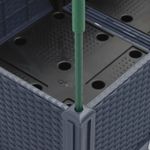 Casa si Gradina - Gradinarit si plante - Plante si ghivece - Ghivece si suporturi - Jardiniera de gradina cu spalier, gri, 200x160x142,5 cm, PP - Infinity.ro