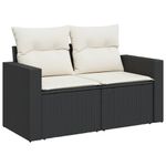 Casa si Gradina - Gradina si terasa - Mobilier exterior - Seturi mobila gradina - Set mobilier de gradina cu perne, 9 piese, negru, poliratan - Infinity.ro