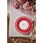 Casa si Gradina - Bucatarie si vesela - Vesela si tacamuri - Farfurii si boluri - Farfurie din portelan Love Birds rosie 17cm - Infinity.ro