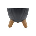 Casa si Gradina - Gradinarit si plante - Plante si ghivece - Ghivece si suporturi - Ghiveci cu 3 picioare culoarea negru - Infinity.ro