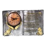Casa si Gradina - Decoratiuni - Ceasuri - Ceas de masa, In forma de carte cu citat religios, Tatal Nostru, 24 cm, 1695H - Infinity.ro