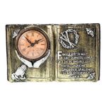 Casa si Gradina - Decoratiuni - Ceasuri - Ceas de masa, In forma de carte cu citat religios si coroane de spini, 24 cm, 1694H-1 - Infinity.ro