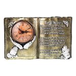 Casa si Gradina - Decoratiuni - Ceasuri - Ceas de masa, In forma de carte cu citat religios, Tatal Nostru, 24 cm, 1695H-1 - Infinity.ro