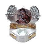 Casa si Gradina - Decoratiuni - Aromaterapie si lumanari - Lumanari si candele - Candela cu doua maini, Fecioara Maria cu pruncul IIsus Hristos, 17 cm, GXL050 - Infinity.ro
