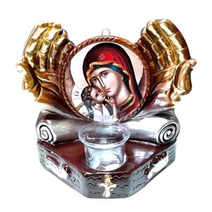 Candela cu doua maini, Fecioara Maria, 21 cm, GXL053