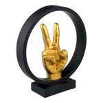Casa si Gradina - Decoratiuni - Obiecte decorative - Accesorii decorative - Statueta decorativa, Mana cu semn de pace, 22 cm, 1711H-2 - Infinity.ro