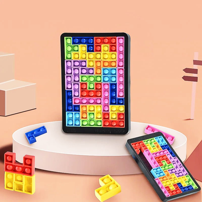 Jucarii, Copii si Bebe - Jucarii si jocuri - Jocuri si puzzle - Puzzle - Puzzle Push Pop , Jucarie antistres pentru copii, 26 piese, 26 cm, 22200147 - Infinity.ro