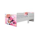 Casa si Gradina - Mobilier - Mobilier copii - Patuturi copii - Pat pentru copii Star Minnie, 180x80 cm, alb/multicolor, saltea inclusa - Infinity.ro