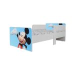 Casa si Gradina - Mobilier - Mobilier copii - Patuturi copii - Pat pentru copii Star Mickey, 160x80 cm, alb/multicolor, saltea inclusa - Infinity.ro
